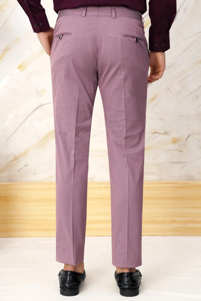 pink dress pants Men Office Pant Stylish Trouser Office Pants Rose Pink Pants SAINLY 46