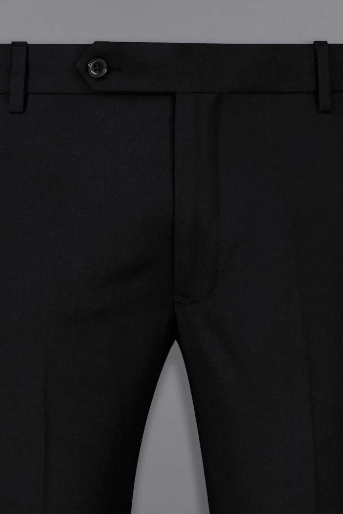 Black Pant Men Office Pant Black Elegant Trouser Black SAINLY 40