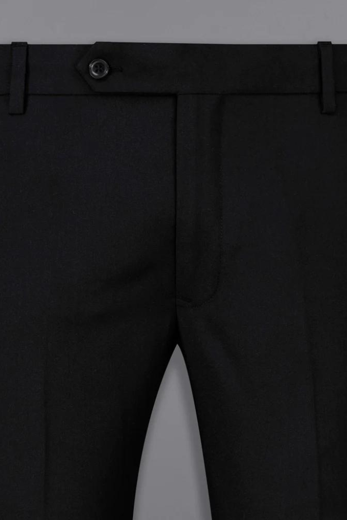 Black Pant Men Office Pant Black Elegant Trouser Black SAINLY