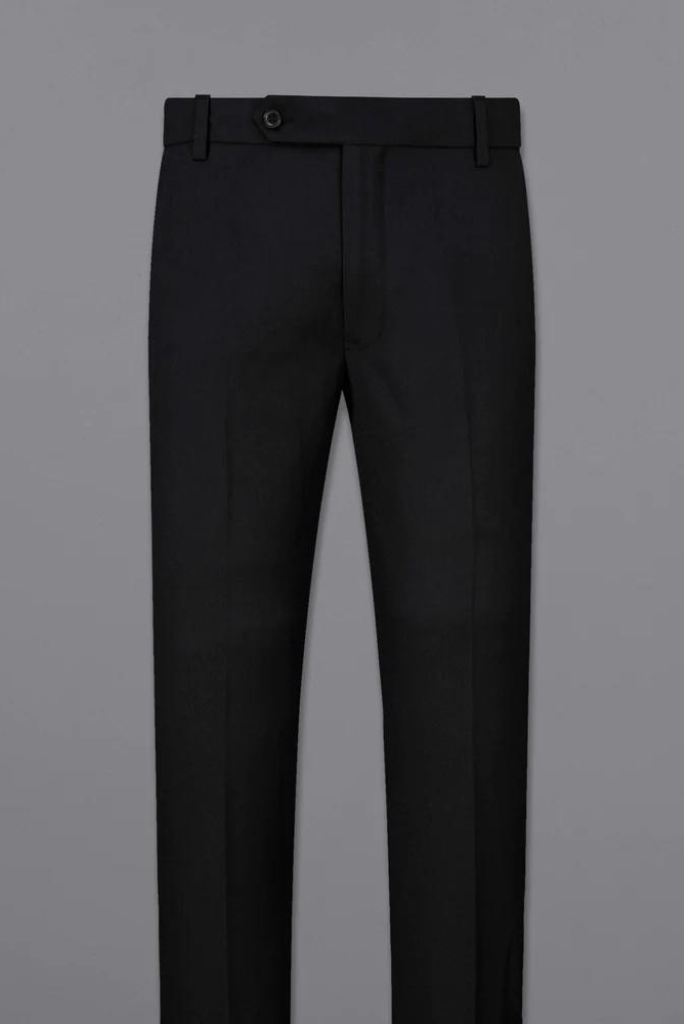 Black Pant Men Office Pant Black Elegant Trouser Black SAINLY