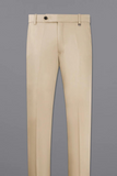 Men Beige Trouser Formal Pant Stylish Groom Pant Wedding Pants Beige Elegant Groom menswear Gift For him