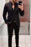 Men Black Suit 2 Piece Black Suit Wedding Black Suit Dinner Suit Sainly