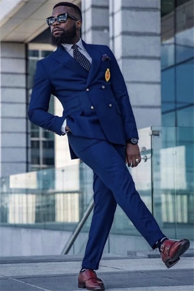 Men Two Piece Suit Double Breasted Suit Dinner Slim Fit Suits Sainly 52 / 46 Men Two Piece Suit Double Breasted Suit Dinner Slim Fit Suits Sainly 52 / 46