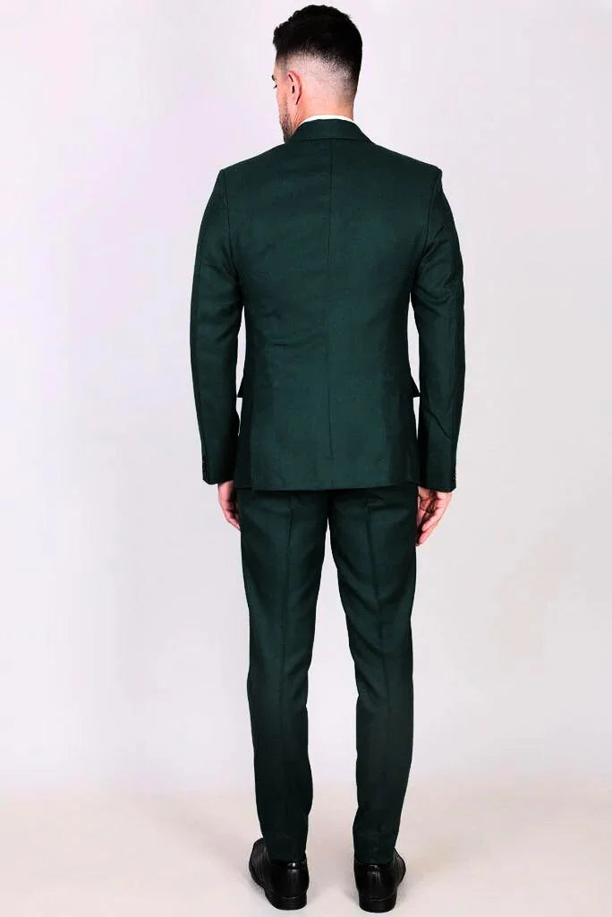 green emerald velvet dress Men's Hudson Phthalo Green Linen Suit main image 0