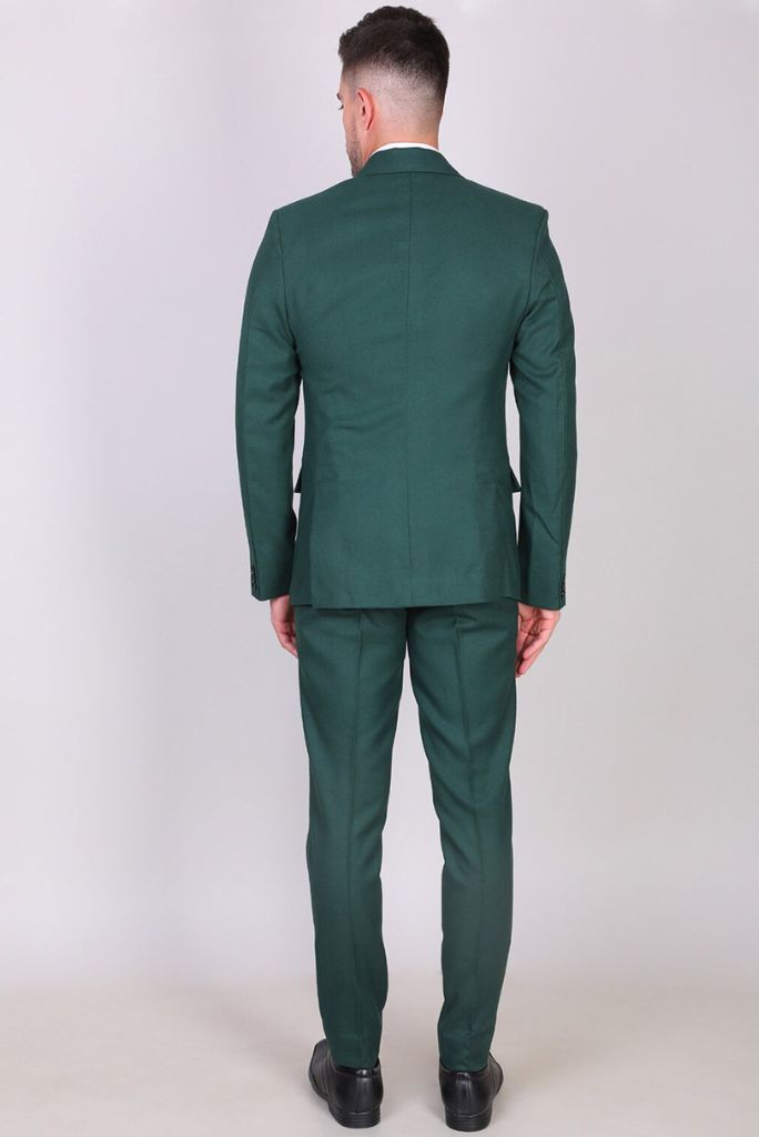 Tailor Made Dark Green Men Suits Slim Fit Groom Prom Blazer Formal Luxury  Dress Clothes 3 Piece Tuxedo Jacket+pants+vest Terno - Suits - AliExpress