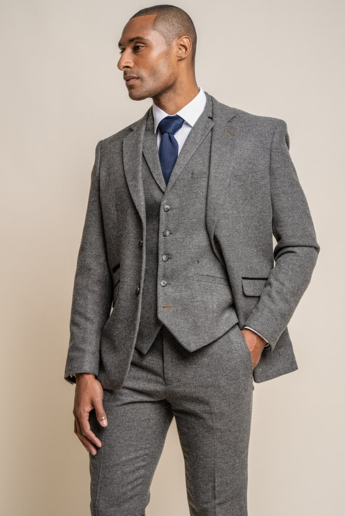 Mens Grey Suit - Angel Jackets