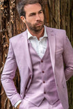 Men Three Piece Suit Formal Wedding Suit Dinner Suit Lavender Sainly