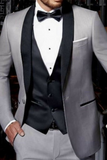 Men Grey Tuxedo Suit Wedding Slim Fit Suit Formal Wear Sainly