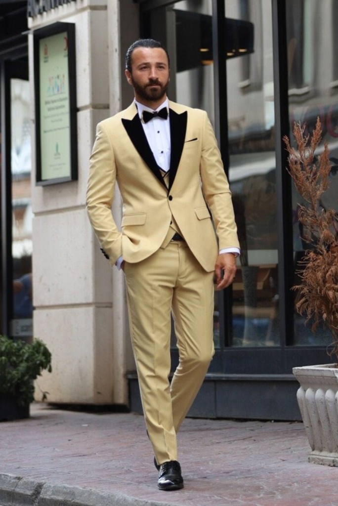 Funki Buys | Suits | Men's 3-Piece Linen Summer Wedding Suit