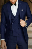 Men Blue 3 Piece Suit Slim Fit Suit Dinner Suit Wedding Suit SAINLY