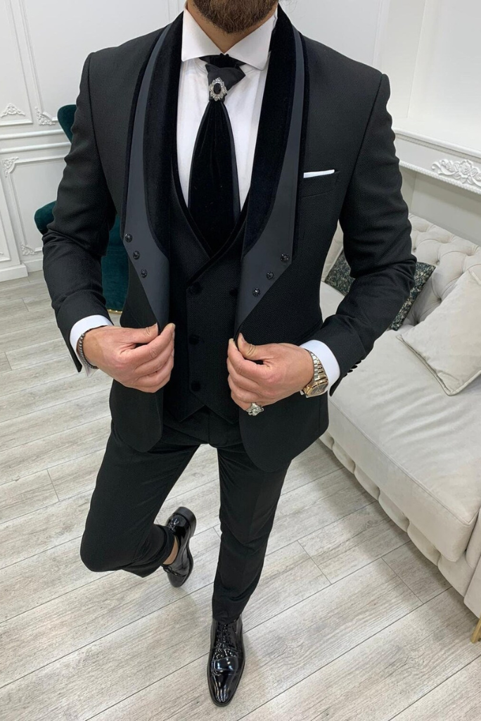 Black sales wedding blazer