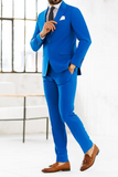 Men Blue 3 Piece Suit Bespoke Wedding Suit Elegant Suit Set Sainly