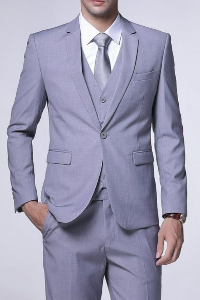 Men Purple Suit Wedding 3 Piece Suit Slim Fit Suit Elegant Suit Sainly
