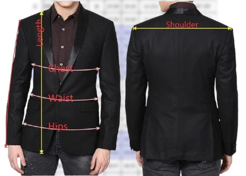 SAINLY Men’s Two Piece Suit Men Party Suit Men's Clothing Men Black Suit For Groom Wedding Suit Slim Fit Suit for Men