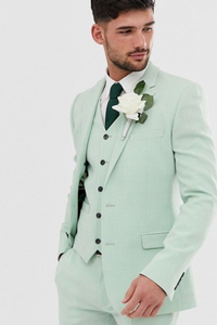 Men 3 Piece Suit Sage Green | Wedding Suit | Slim Fit Suit | Sainly 