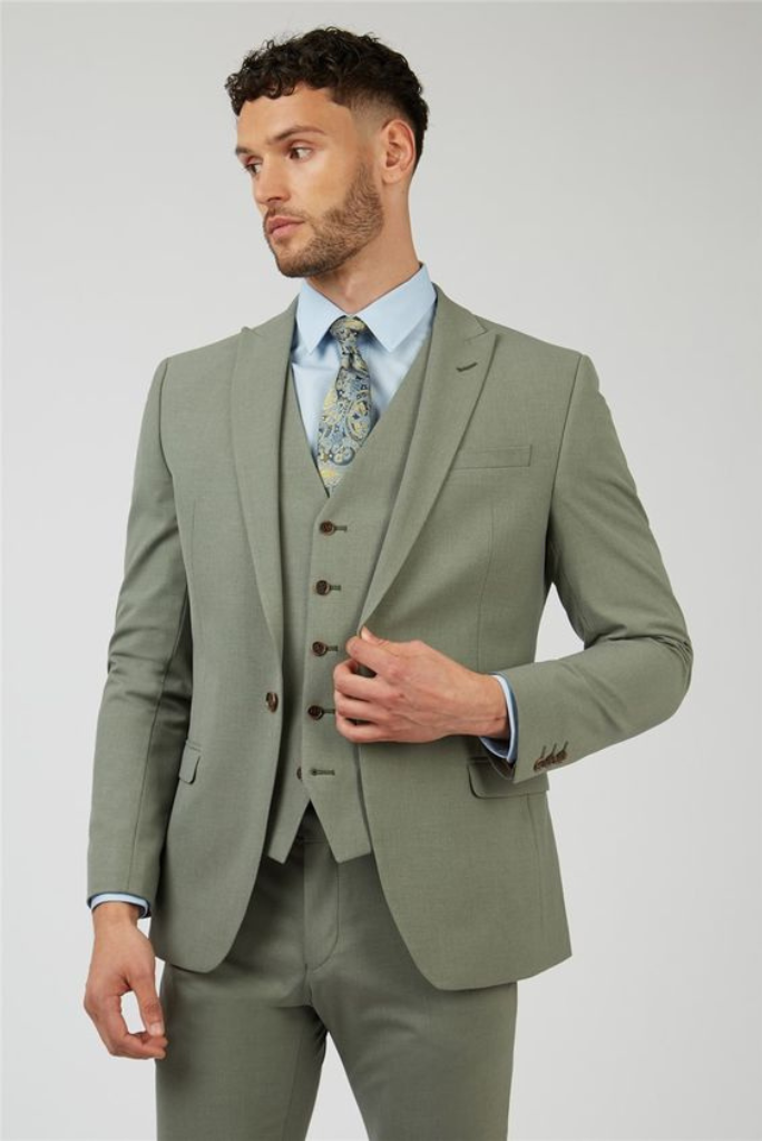 Men Green Piece Suit Wedding Suit Night Dinner Suit Sainly