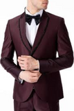 Burgundy 2 Piece Suit | Men Wedding Suit | Tuxedo Suit | Sainly