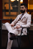 Men 3 Piece Suit Peach Wedding Suit Formal Suit Dinner Suit Sainly