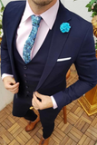 Men There Piece Suit Blue Wedding Slim Fit Suit Dinner Suit Sainly