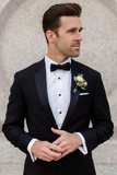 Men's Two Piece Suit Black Tuxedo Suit Wedding Beach Suits Sainly