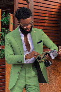 Men Green Suit 2 Piece Wedding Suit Slim Fit Suits Sainly