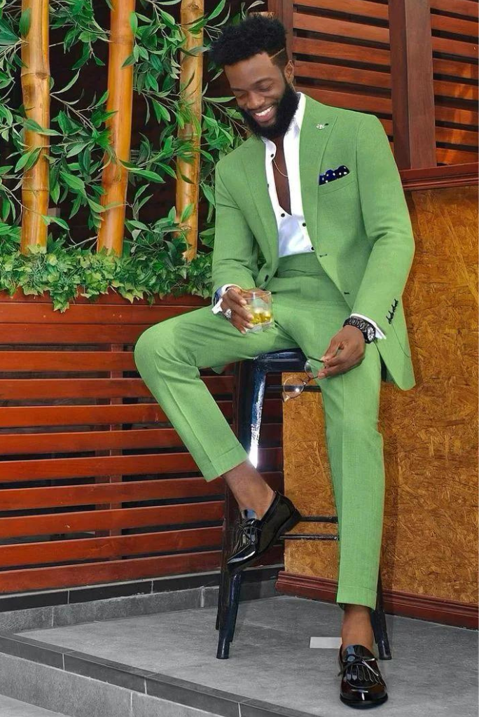 Men Green Suit 2 Piece Wedding Suit Slim Fit Suits Sainly