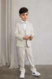 Boys 3 Piece Suit Slim Fit Suit Wedding Beige Suit Kids Suit Sainly