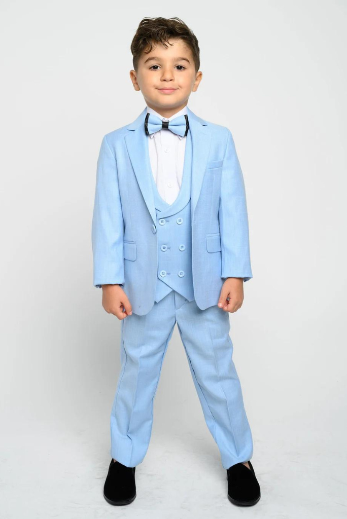 QueenLine Flower Boys Formal Wedding Suit Kids Japan Style Jacket  +Pants+Vest+BowTie 4Pcs Tuxedo Suit Kids Party Host Costume - QueenLine  Fashions LLC