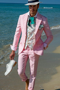 Men Pink Suit 2 Piece | Wedding wear Suit | Fashion Wear Suit| SAINLY