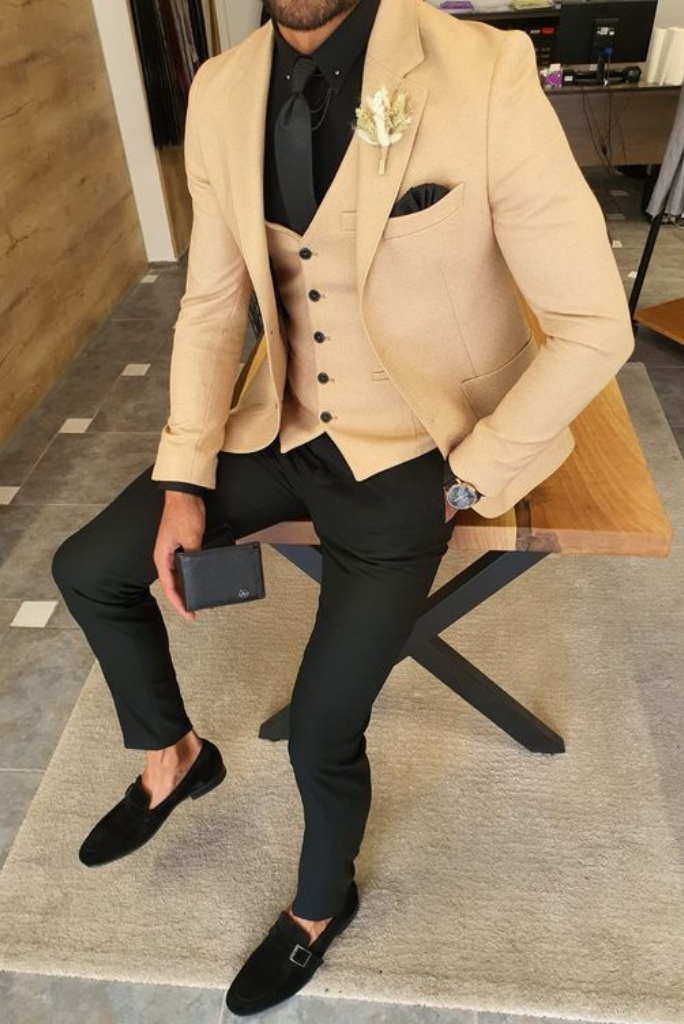 The Arvind Store Looking for something that lights up your look at a friend  s wedding Get this classy premium poly wool 3 piece lapel suit at you  nearest Arvind store bit