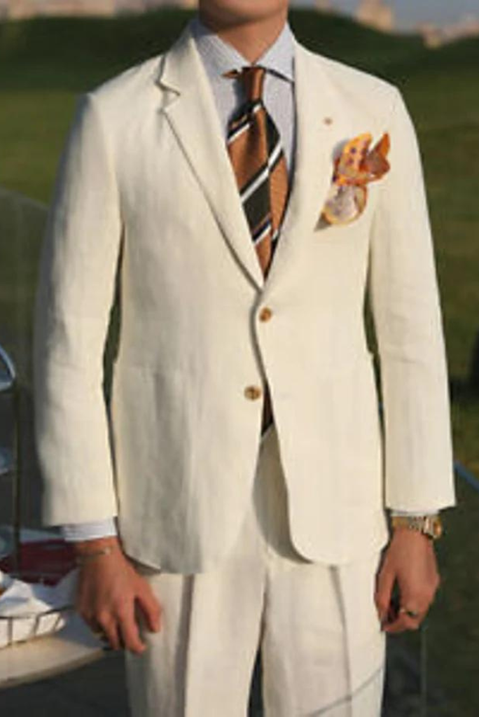 men beige tweed suit | wedding suit | groom wear suit | Sainly
