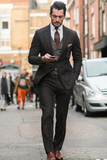 Men Tweed Brown Suit | Tweed Wedding Suit | 3 Piece suit Men | Sainly