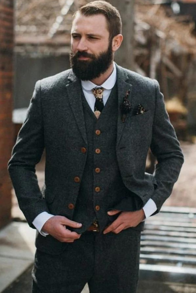 Dress Pants Dark Gray Vest Wedding Suits Mens Gray Vest And Pants