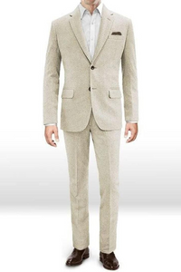 Men beige 2 Piece Suit | Winter Tweed Suits | Dinner Suit | Sainly