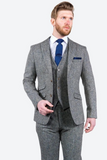Men Tweed Grey suit | Wedding Suit 3 Piece | Winter Dinner Suits | Sainly