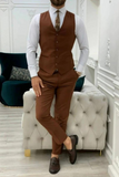 Men 3 Piece Suit Brown | Wedding Slim Fit Suit | Dinner Suits | Sainly
