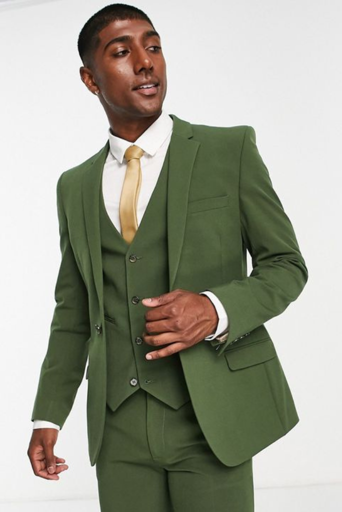 Men 3 Piece Suit Forest Green | Wedding Suit | Dinner Suit | Sainly