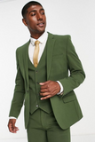 Men 3 Piece Suit Olive Green | Wedding Suit | Dinner Suit | Sainly