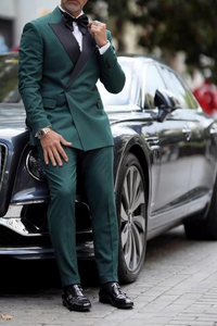 Men 2 Piece Suit Green Tuxedo | Wedding Suit | Slim Fit Suits | 