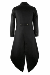 Men's Handmade Black Steampunk Tailcoat Jacket, Victorian Coat, Free Shipping