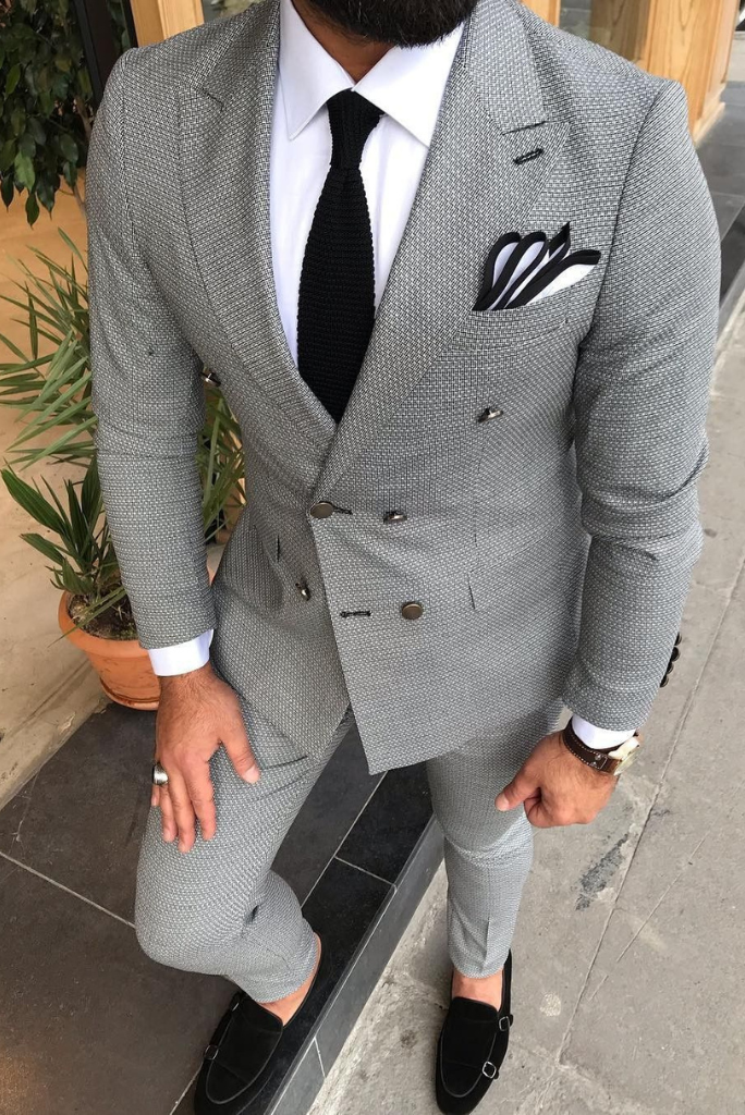 Mens Tuxedo British style 3Pcs Suit Business Wedding Party Dress Formal  Blazers | eBay