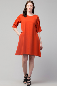 Women Orange Dress
