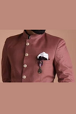 Rosewood Bandhgala Jodhpuri Designer Blazer With White Trouser| Partywear for Grooms and Friends | Wedding Family Functions |open lawn party
