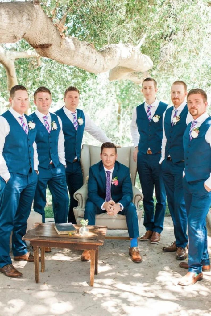 Groomsmen attire 2025 navy blue