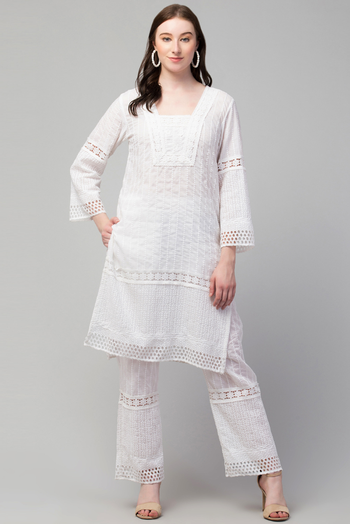 Buy LAAKHI Women White Cotton Kurti (XL) Online at Best Prices in India -  JioMart.