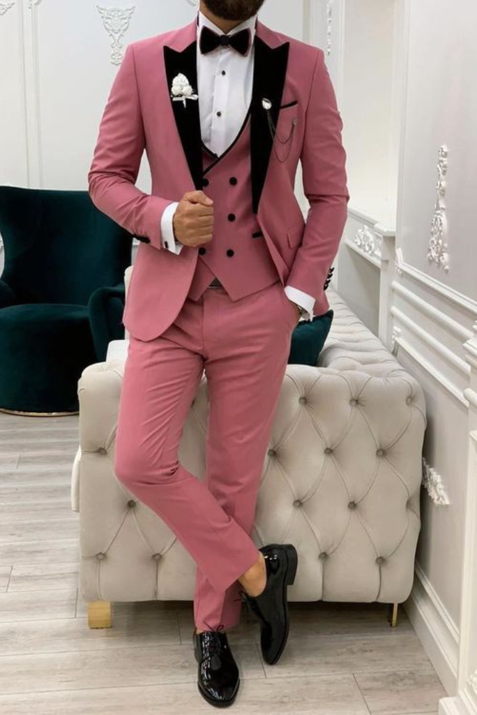 2023 Grey Striped Business Blazer Men Wedding Suit Latest Coat Pant Designs  Slim Fit 3 Piece Tuxedo Groom Prom Suits Ter size XS Color Beige
