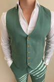 Two Button Green Suit For Men