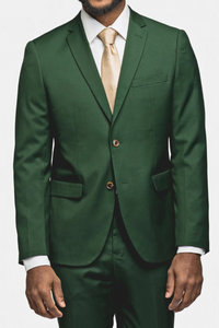 Men Two Piece Forest Green Suit