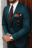 Men Teal Blue 2 Piece Suit Wedding Suit Slim Fit Suit Sainly