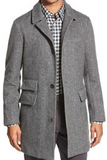 Men Grey long Overcoat | Vintage Long Coat | Winter Long Coat | Sainly